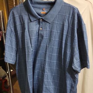 Van Heusen Navy Checkered Polo Shirt